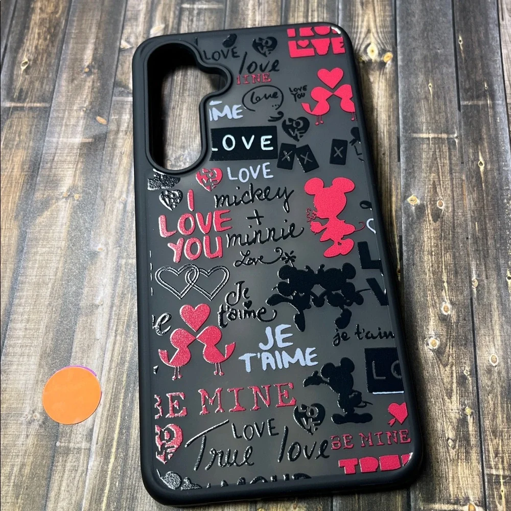 5for$10 Red and Black Love you Mickey Mouse Samsung Galaxy S24+ Phone Case